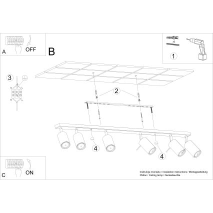 Точковий світильник RING 6xGU10/10W/230V зелений