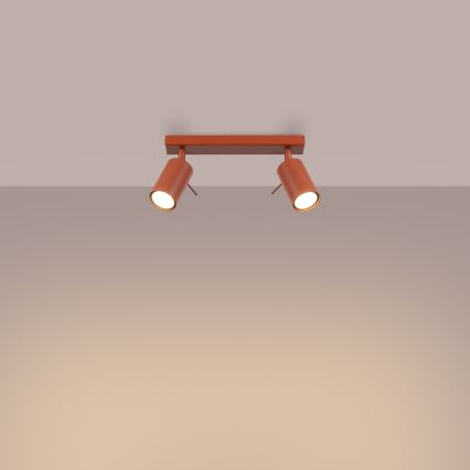 Точковий світильник RING 2xGU10/10W/230V червоний