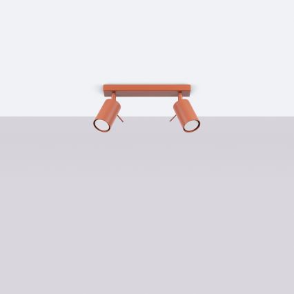 Точковий світильник RING 2xGU10/10W/230V червоний