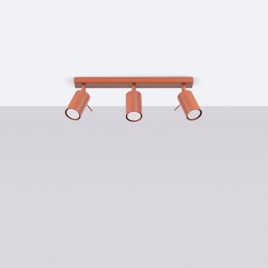 Точковий світильник RING 3xGU10/10W/230V червоний