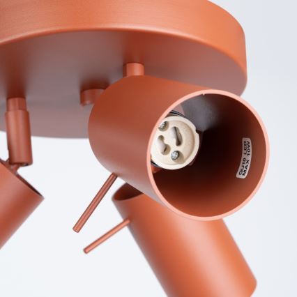 Точковий світильник RING 3xGU10/10W/230V червоний