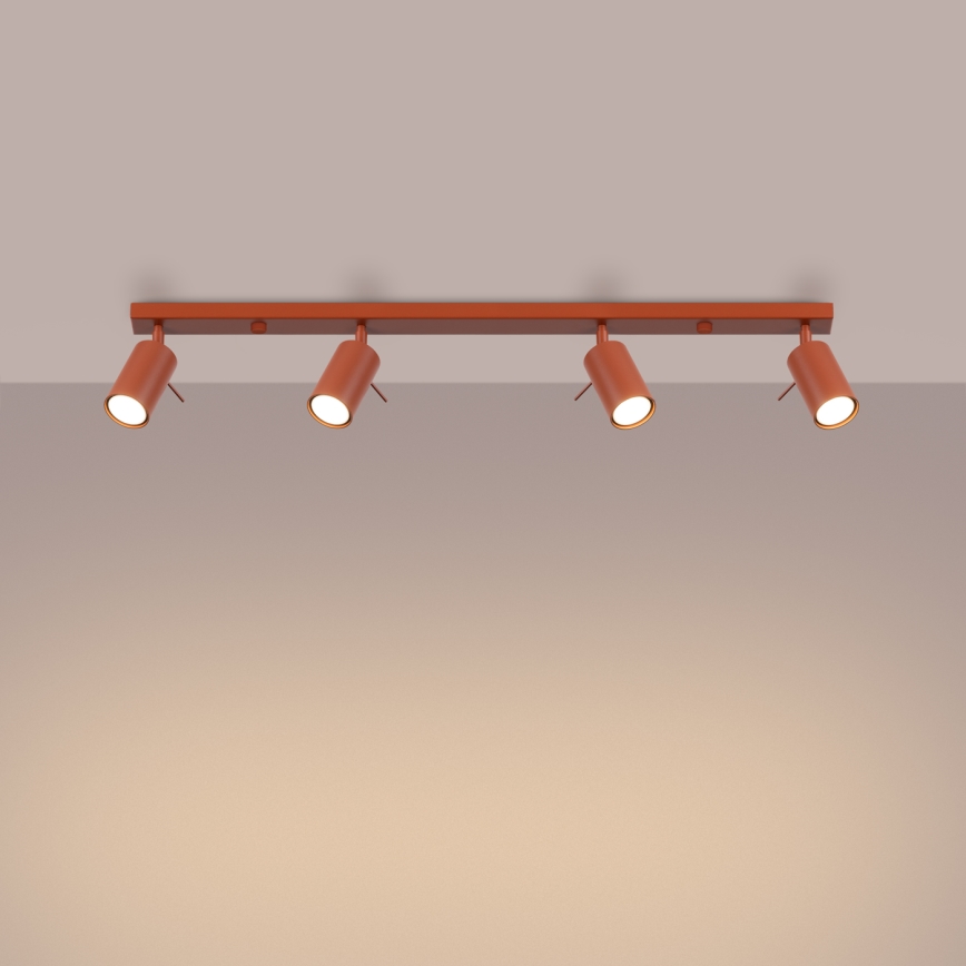 Точковий світильник RING 4xGU10/10W/230V червоний