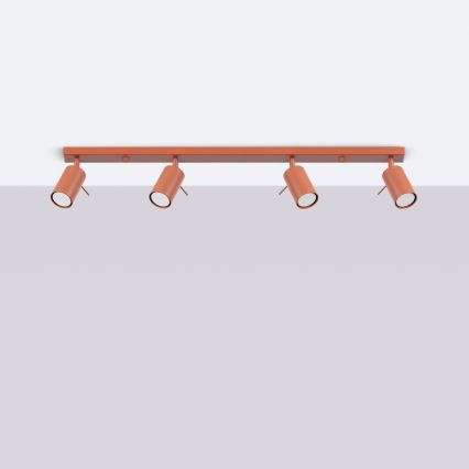 Точковий світильник RING 4xGU10/10W/230V червоний