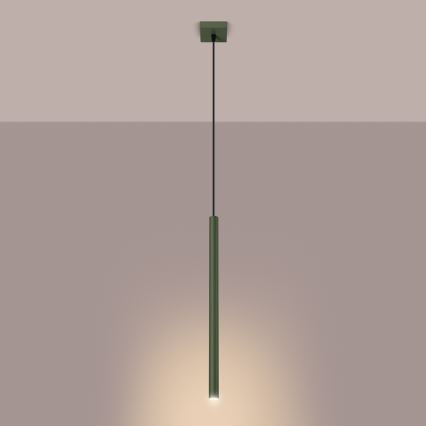 Підвісна люстра PASTELO 1xG9/8W/230V зелений