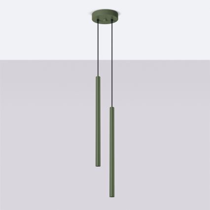 Подвесная люстра PASTELO 2xG9/8W/230V зеленый