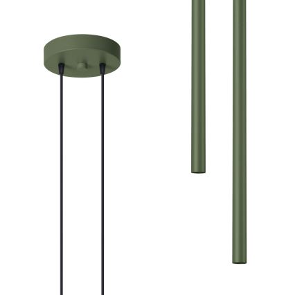 Подвесная люстра PASTELO 2xG9/8W/230V зеленый