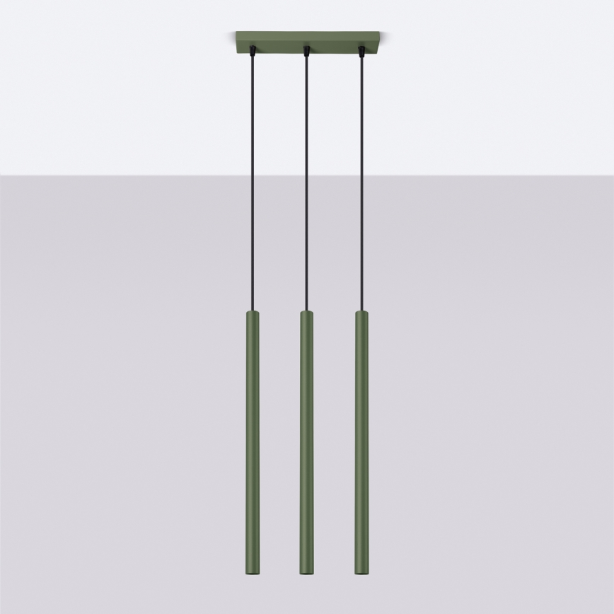 Подвесная люстра PASTELO 3xG9/8W/230V зеленый