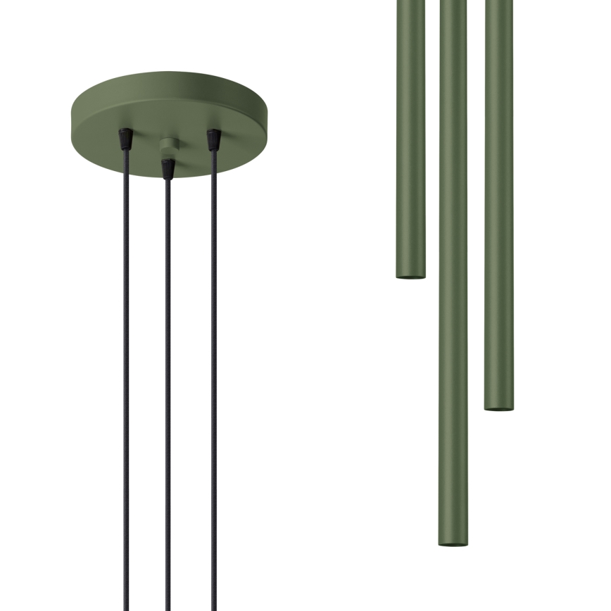 Підвісна люстра PASTELO 3xG9/8W/230V зелений