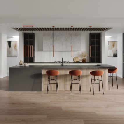 Підвісна люстра PASTELO 1xG9/8W/230V червоний