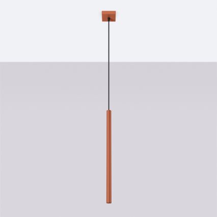 Підвісна люстра PASTELO 1xG9/8W/230V червоний