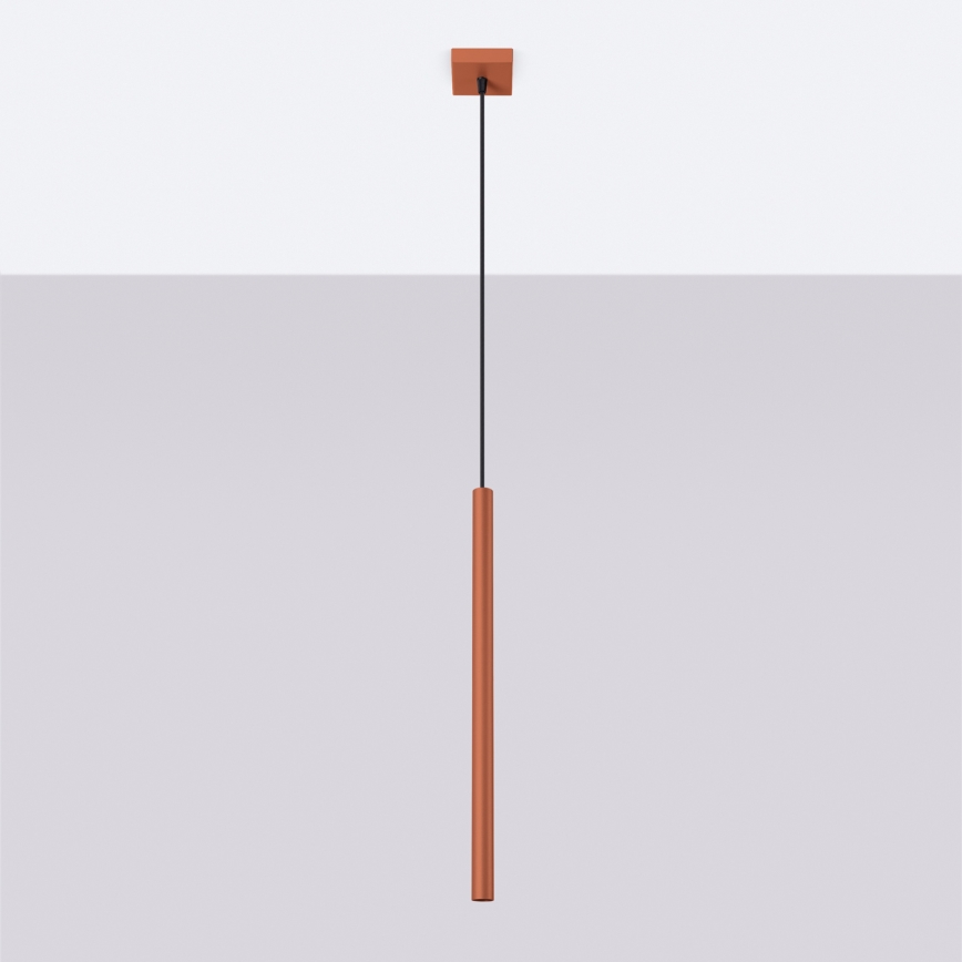 Підвісна люстра PASTELO 1xG9/8W/230V червоний