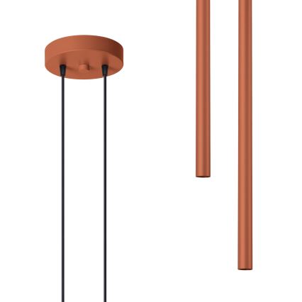 Підвісна люстра PASTELO 2xG9/8W/230V червоний