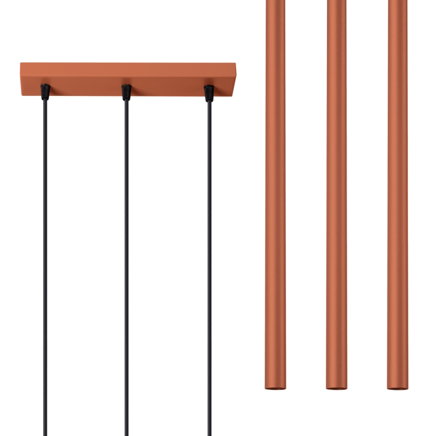 Підвісна люстра PASTELO 3xG9/8W/230V червоний