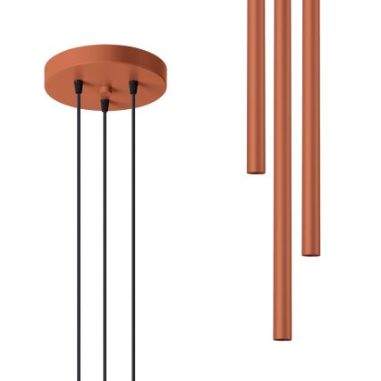 Підвісна люстра PASTELO 3xG9/8W/230V червоний
