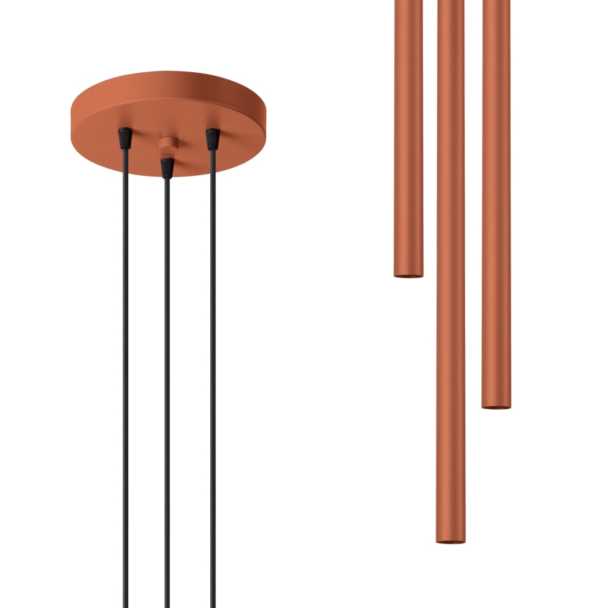 Підвісна люстра PASTELO 3xG9/8W/230V червоний