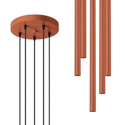 Підвісна люстра PASTELO 5xG9/8W/230V червоний