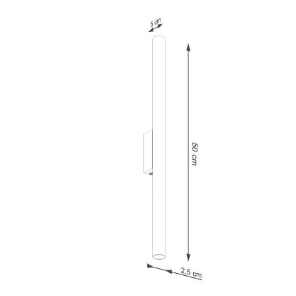 Настінний світильник PASTELO 2xG9/8W/230V червоний
