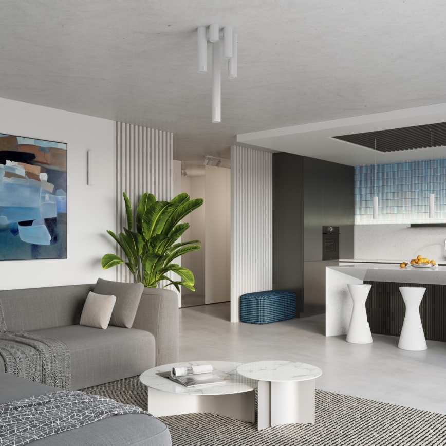 Точковий світильник KARBON 1xGU10/10W/230V 60 см білий