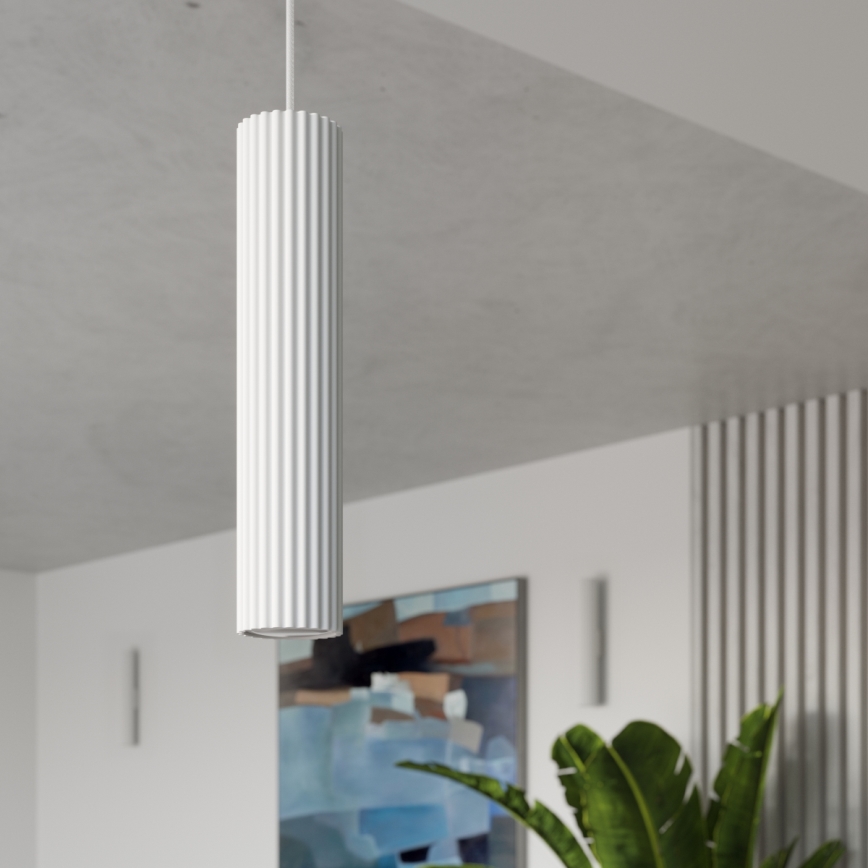 Підвісна люстра KARBON 1xGU10/10W/230V білий