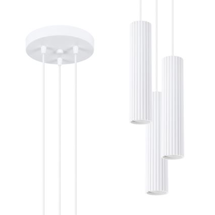 Підвісна люстра KARBON 3xGU10/10W/230V білий