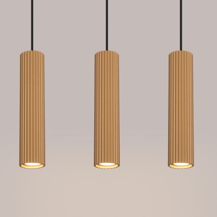 Підвісна люстра KARBON 3xGU10/10W/230V золотий