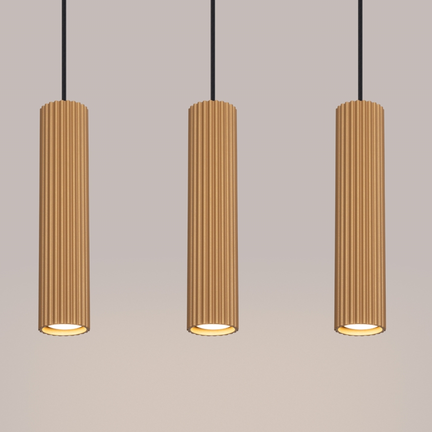 Підвісна люстра KARBON 3xGU10/10W/230V золотий
