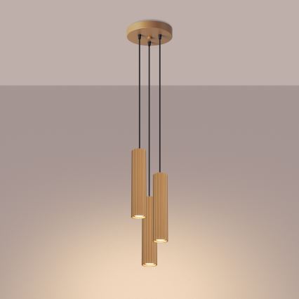 Подвесная люстра KARBON 3xGU10/10W/230V золотистый