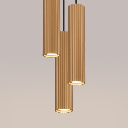 Подвесная люстра KARBON 3xGU10/10W/230V золотистый