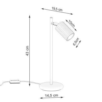 Настільна лампа KARBON 1xGU10/10W/230V золотий