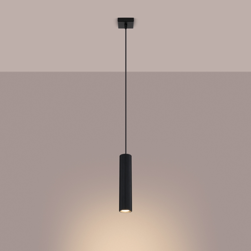 Підвісна люстра KARBON 1xGU10/10W/230V чорний