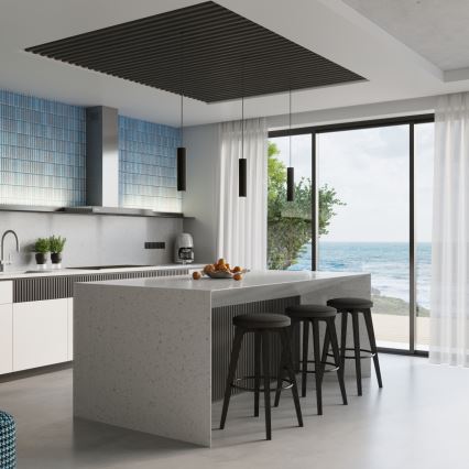 Підвісна люстра KARBON 1xGU10/10W/230V чорний