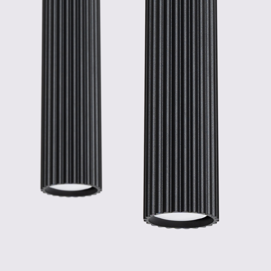 Підвісна люстра KARBON 2xGU10/10W/230V чорний