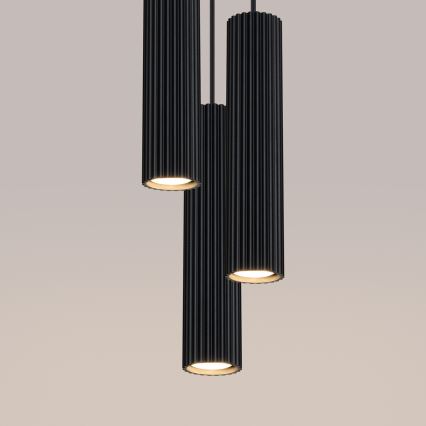 Підвісна люстра KARBON 3xGU10/10W/230V чорний