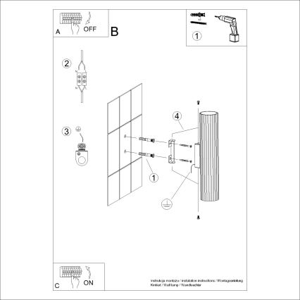 Настінний світильник KARBON 2xGU10/10W/230V чорний