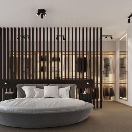 Точковий світильник KARBON 2xGU10/10W/230V чорний