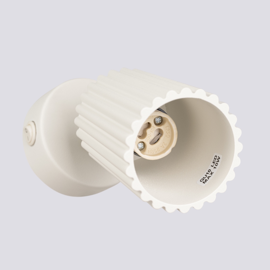 Настенный точечный светильник KARBON 1xGU10/10W/230V кремовый