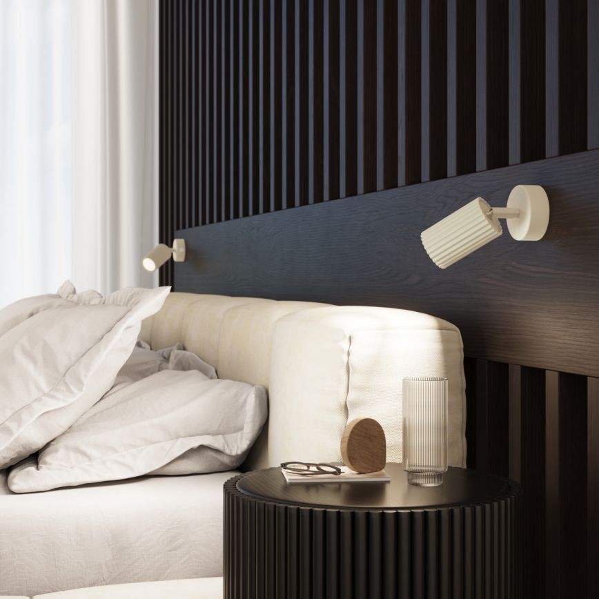 Настінний точковий світильник KARBON 1xGU10/10W/230V кремовий