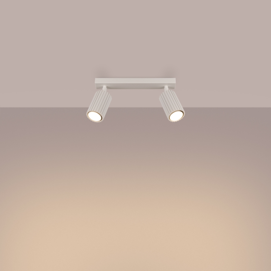 Точечный светильник KARBON 2xGU10/10W/230V кремовый