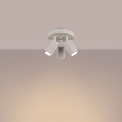 Точечный светильник KARBON 3xGU10/10W/230V кремовый