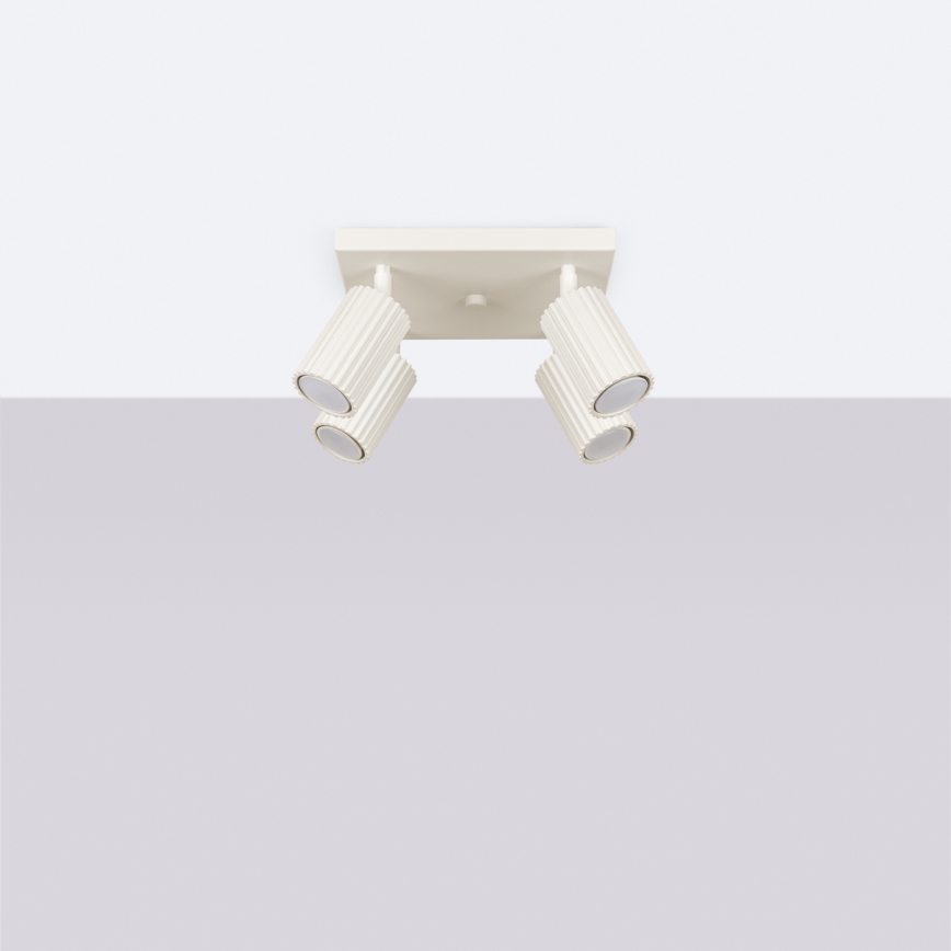 Точечный светильник KARBON 4xGU10/10W/230V кремовый