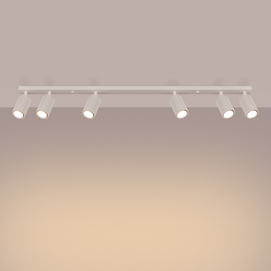 Точечный светильник KARBON 6xGU10/10W/230V кремовый