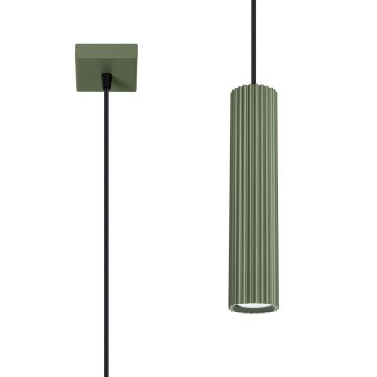 Підвісна люстра KARBON 1xGU10/10W/230V зелений