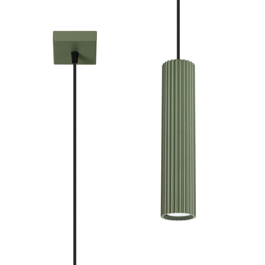 Підвісна люстра KARBON 1xGU10/10W/230V зелений