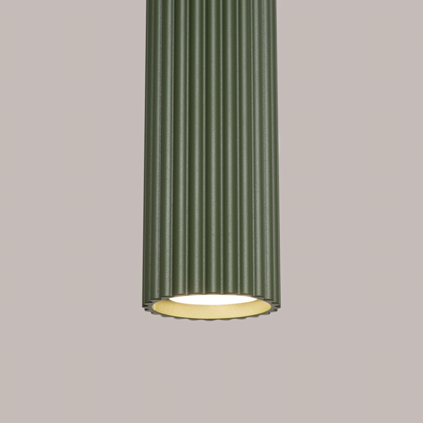 Підвісна люстра KARBON 1xGU10/10W/230V зелений