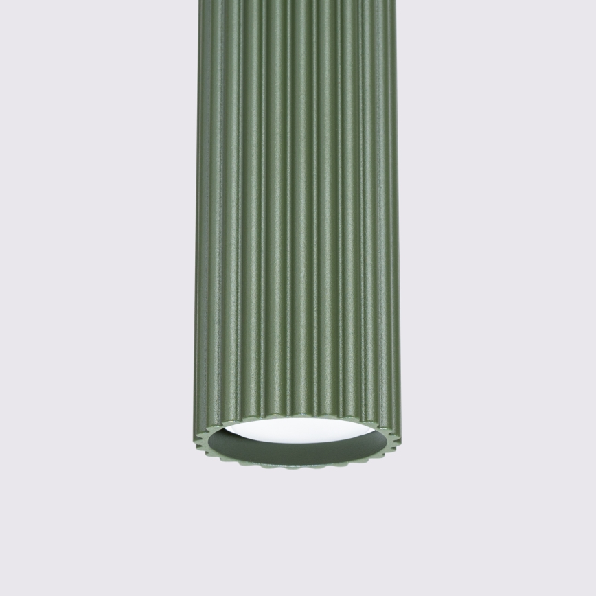 Підвісна люстра KARBON 1xGU10/10W/230V зелений