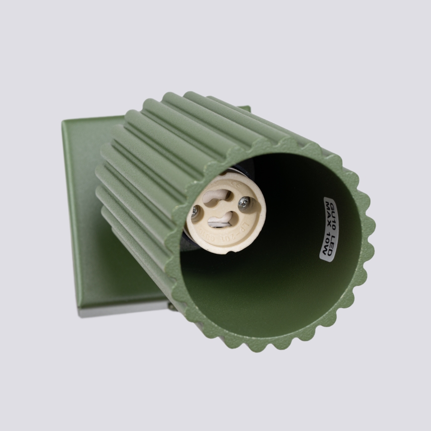 Настенный точечный светильник KARBON 1xGU10/10W/230V зеленый