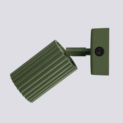 Настінний точковий світильник KARBON 1xGU10/10W/230V зелений