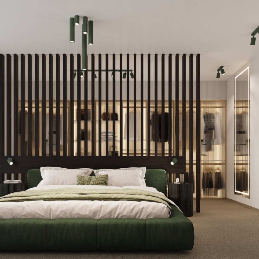 Точковий світильник KARBON 2xGU10/10W/230V зелений