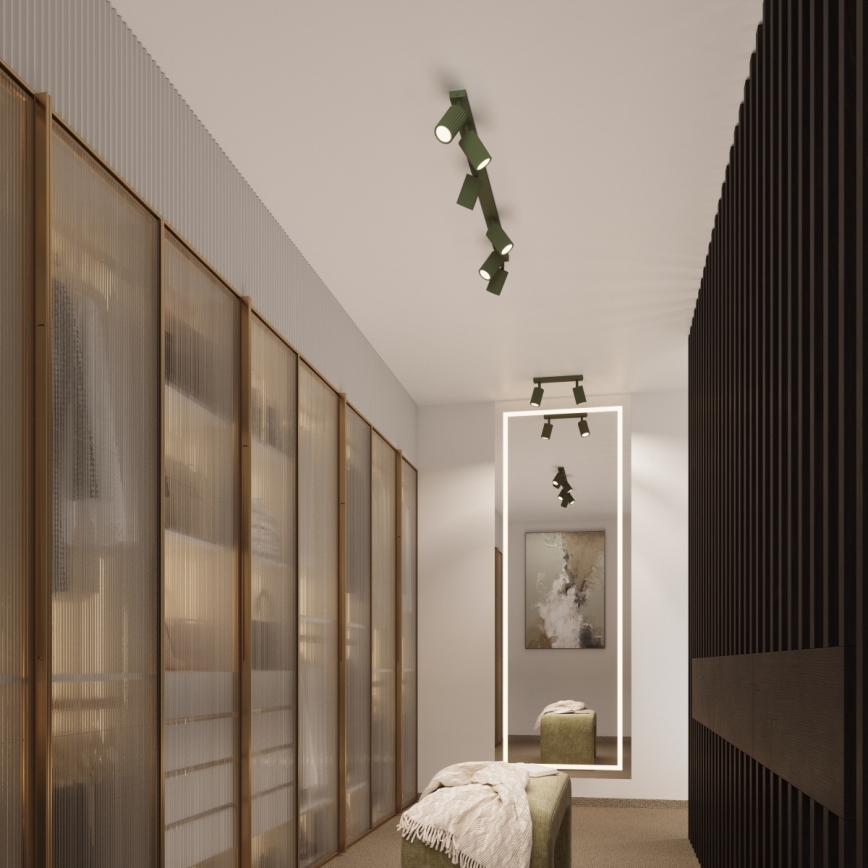 Точковий світильник KARBON 2xGU10/10W/230V зелений