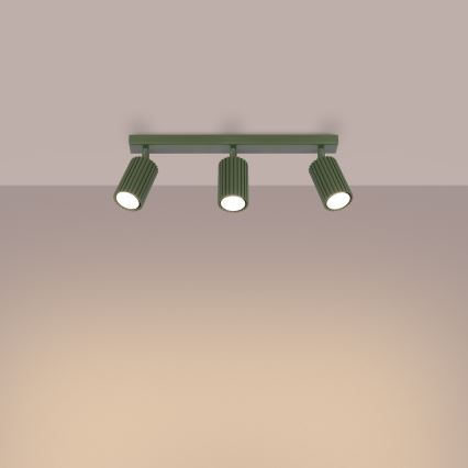 Точковий світильник KARBON 3xGU10/10W/230V зелений
